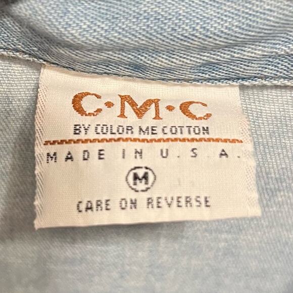 Color Me Cotton Vintage Fringe Buttondown jacket cropped - Picture 3 of 3